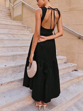 Backless Lace-Up Dress